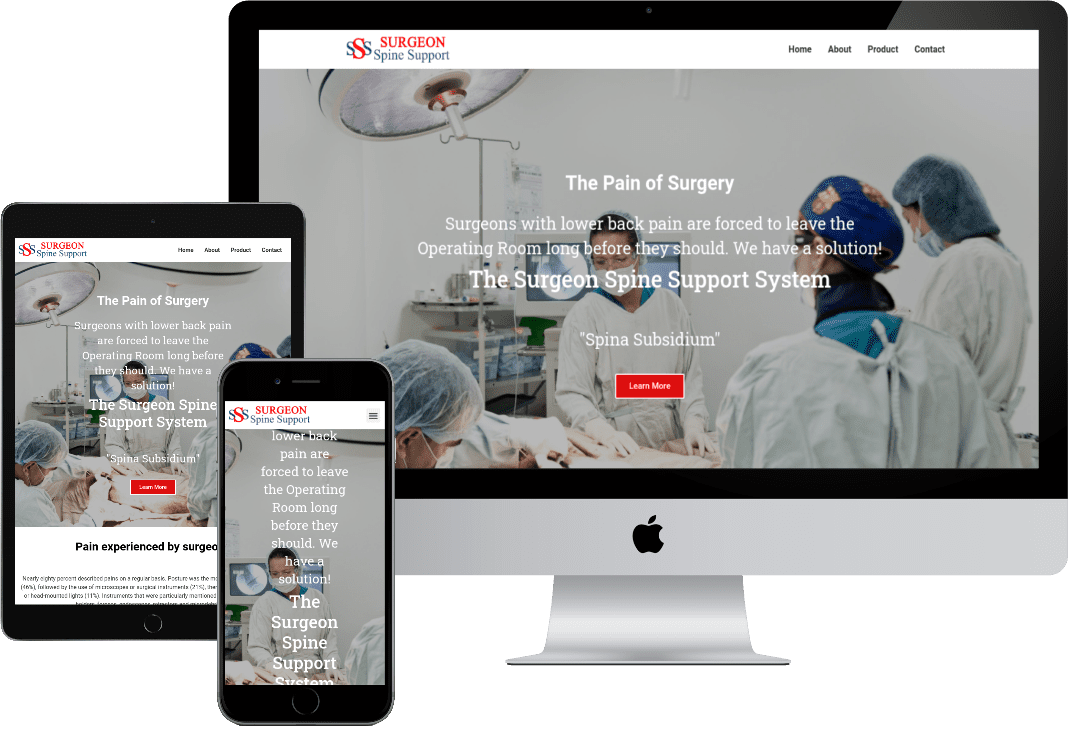 Custom Website Design for SurgeonSpineSupport.com